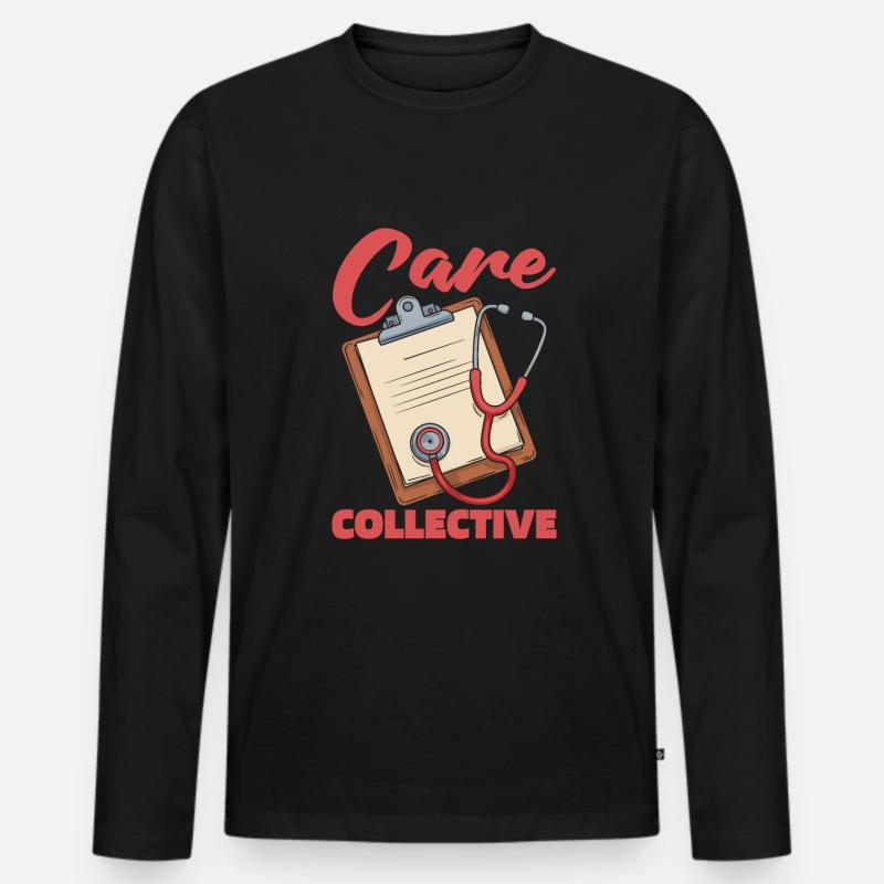 Fachkrankenschwester Team - Männer Premium Bio Langarmshirt - Schwarz