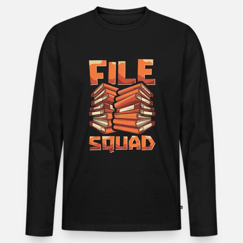 Sachbearbeiter Kader - Männer Premium Bio Langarmshirt - Schwarz