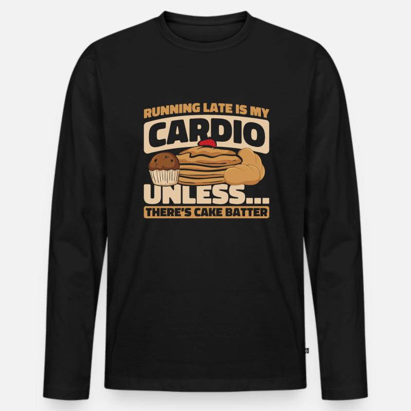 Backen Bäcker Bäckerei - Männer Premium Bio Langarmshirt - Schwarz