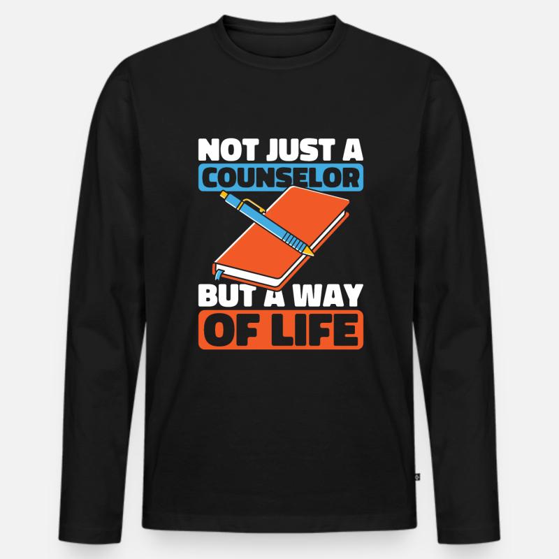 Ratgeber - Männer Premium Bio Langarmshirt - Schwarz