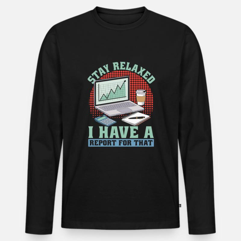Wirtschaftsprüfer - Männer Premium Bio Langarmshirt - Schwarz