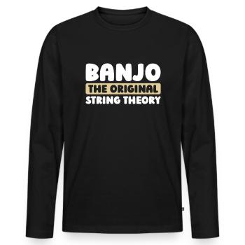 Banjo - Men's Premium Organic Long Sleeve Shirt - black - Front - Nico (187cm)