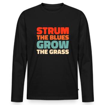 Banjo - Men's Premium Organic Long Sleeve Shirt - black - Front - Nico (187cm)