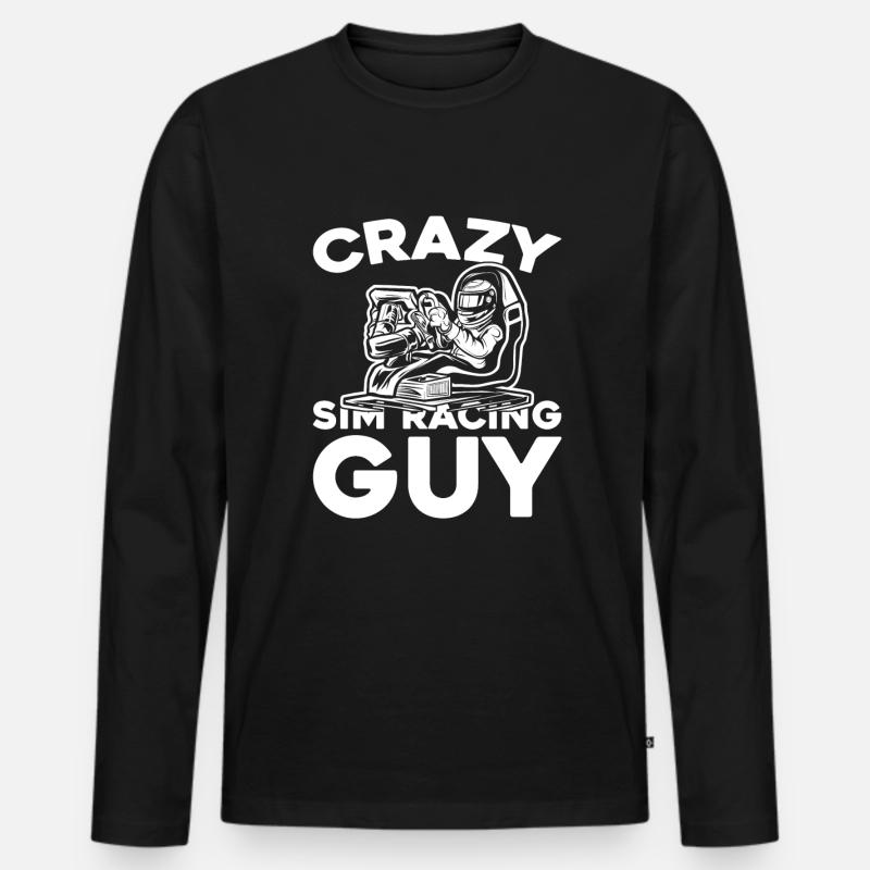 Sim Racing - Männer Premium Bio Langarmshirt - Schwarz