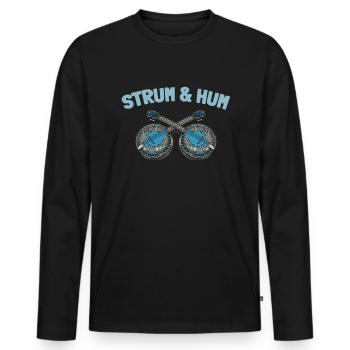 Banjo - Men's Premium Organic Long Sleeve Shirt - black - Front - Nico (187cm)