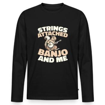 Banjo - Men's Premium Organic Long Sleeve Shirt - black - Front - Nico (187cm)