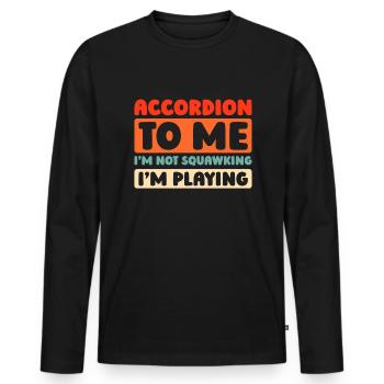 Akkordeon - Männer Premium Bio Langarmshirt - Schwarz - Vorne - Nico (187cm)