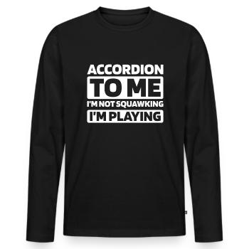 Akkordeon - Männer Premium Bio Langarmshirt - Schwarz - Vorne - Nico (187cm)