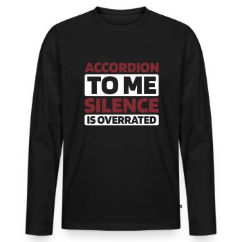 Accordion - Men's Premium Organic Long Sleeve Shirt - black - Front - Nico (187cm)