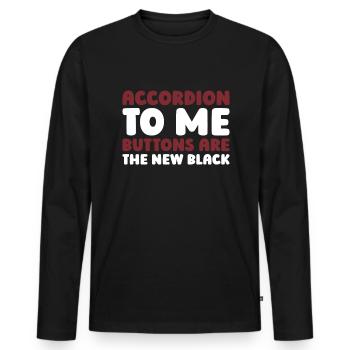 Akkordeon - Männer Premium Bio Langarmshirt - Schwarz - Vorne - Nico (187cm)
