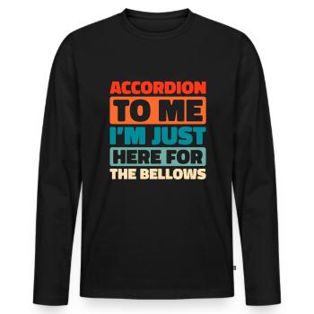 Akkordeon - Männer Premium Bio Langarmshirt - Schwarz - Vorne - Nico (187cm)