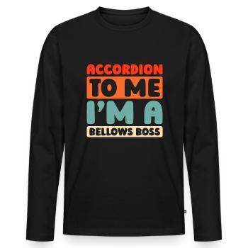 Akkordeon - Männer Premium Bio Langarmshirt - Schwarz - Vorne - Nico (187cm)