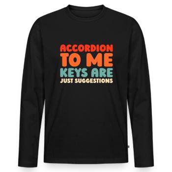 Akkordeon - Männer Premium Bio Langarmshirt - Schwarz - Vorne - Nico (187cm)
