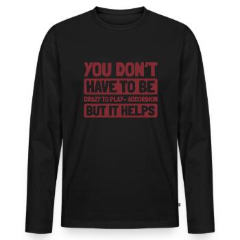 Akkordeon - Männer Premium Bio Langarmshirt - Schwarz - Vorne - Nico (187cm)