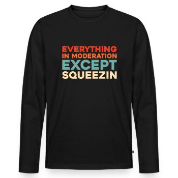 Accordion - Men's Premium Organic Long Sleeve Shirt - black - Front - Nico (187cm)