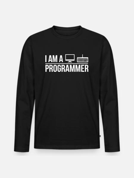 I'm a programmer design - Men's Premium Organic Long Sleeve Shirt - black