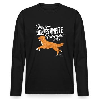 tollerunderestimate - T-shirt manches longues Premium bio Homme - noir - Devant - Nico (187cm)
