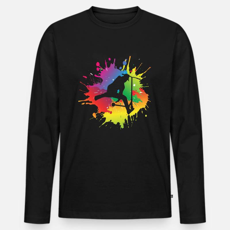 Scooter - Männer Premium Bio Langarmshirt - Schwarz