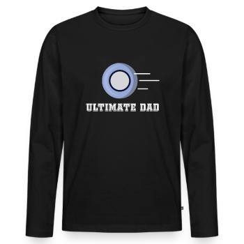 Ultimate Papa - Men's Premium Organic Long Sleeve Shirt - black - Front - Nico (187cm)