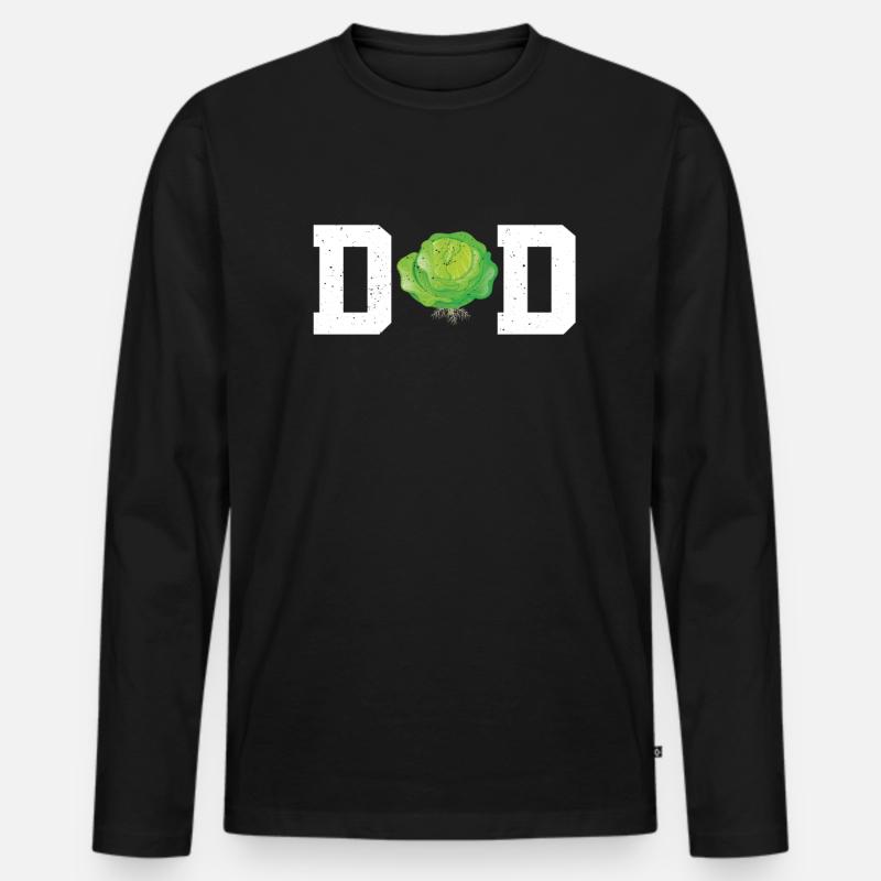 Kohl Papa - Männer Premium Bio Langarmshirt - Schwarz