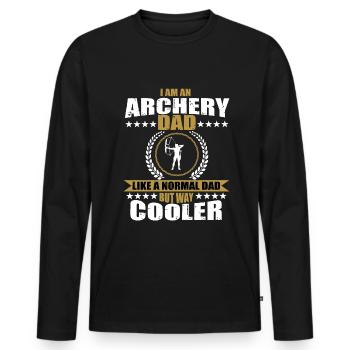Archery Daddy - Men's Premium Organic Long Sleeve Shirt - black - Front - Nico (187cm)