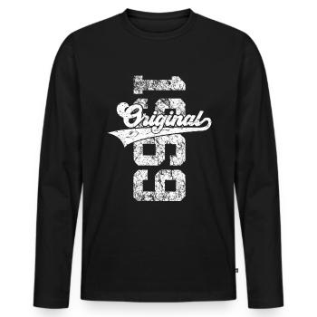 57E ANNIVERSAIRE ORIGINAL 1969 - T-shirt manches longues Premium bio Homme - noir - Devant - Nico (187cm)