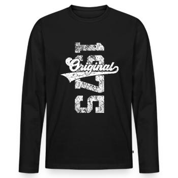 51E ANNIVERSAIRE ORIGINAL 1975 - T-shirt manches longues Premium bio Homme - noir - Devant - Nico (187cm)