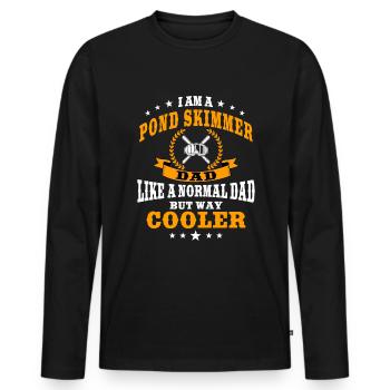 Pond Skimmer Papa - T-shirt manches longues Premium bio Homme - noir - Devant - Nico (187cm)