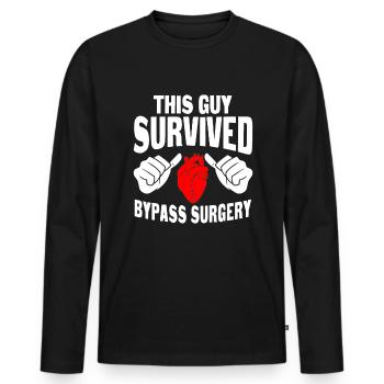 Dieser Typ Hat Die Bypass-operation Überlebt - Männer Premium Bio Langarmshirt - Schwarz - Vorne - Nico (187cm)