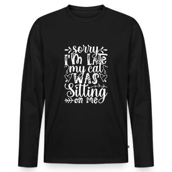 Delay Cat Cat Lovers Surprise Fun - Men's Premium Organic Long Sleeve Shirt - black - Front - Nico (187cm)
