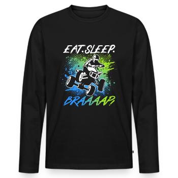 Quad Bike Offroad Quad Rider Boys ATV - Men's Premium Organic Long Sleeve Shirt - black - Front - Nico (187cm)