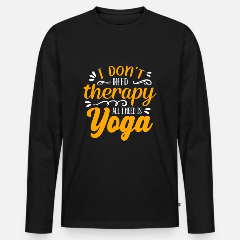 Yoga, Meditation, Chakra, Namaste, Geschenkidee - Männer Premium Bio Langarmshirt - Schwarz