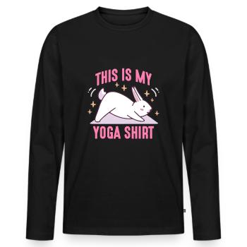 Yoga, Meditation, Chakra, Namaste, Geschenkidee - Männer Premium Bio Langarmshirt - Schwarz - Vorne - Nico (187cm)