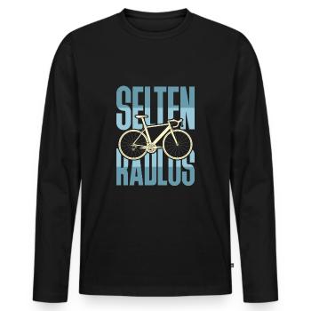 Coole Fahrrad und Mountainbike Geschenke MTB - Männer Premium Bio Langarmshirt - Schwarz - Vorne - Nico (187cm)