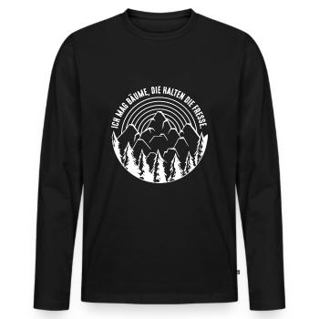 Ich mag Bäume! Lustiger Spruch Wald Natur Funshirt - Männer Premium Bio Langarmshirt - Schwarz - Vorne - Nico (187cm)