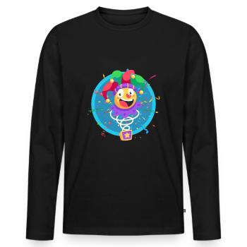 Clown, Carnival, Carnival, Carnival Costume, Parade, Celebration, Jester, - Men's Premium Organic Long Sleeve Shirt - black - Front - Nico (187cm)