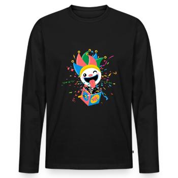 Clown Karneval Fasching Kostüm Umzug Feiern Narr - Männer Premium Bio Langarmshirt - Schwarz - Vorne - Nico (187cm)