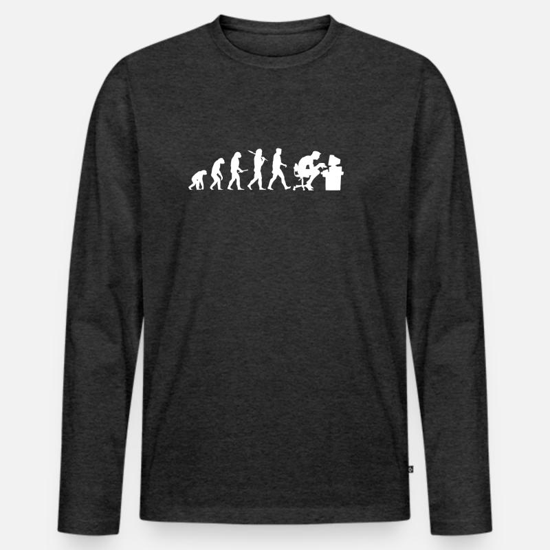 Evolution Computer Nerd! PC Nerd! IT! Technik! Männer Premium Bio Langarmshirt