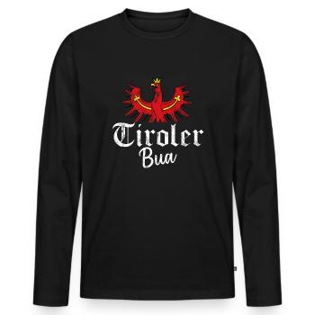 Tirol shirt for Tyrolean Buam and men's gift - Men's Premium Organic Long Sleeve Shirt - black - Front - Nico (187cm)