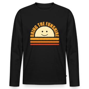 Sunshine - Men's Premium Organic Long Sleeve Shirt - black - Front - Nico (187cm)