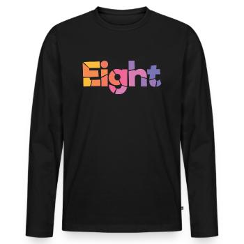 Acht-8-jähriger Geburtstag, 8-jähriges Jubiläum - Männer Premium Bio Langarmshirt - Schwarz - Vorne - Nico (187cm)