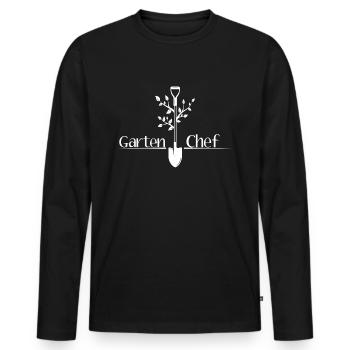 Gartenchef Gärtner Gartenarbeit Hobby Garten - Männer Premium Bio Langarmshirt - Schwarz - Vorne - Nico (187cm)