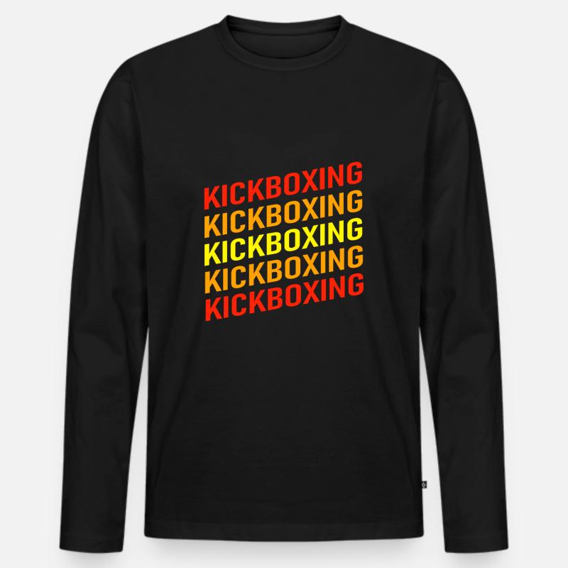 Der Kickboxer - Männer Premium Bio Langarmshirt - Schwarz