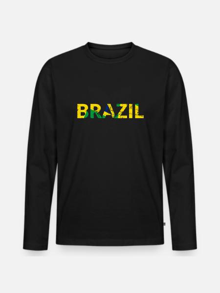 Brasilien Geschenk - Männer Premium Bio Langarmshirt - Schwarz