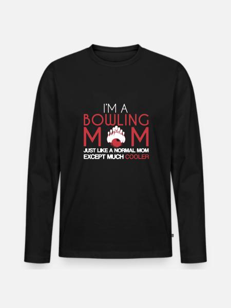 Cooler Bowling Mom - Men's Premium Organic Long Sleeve Shirt - black