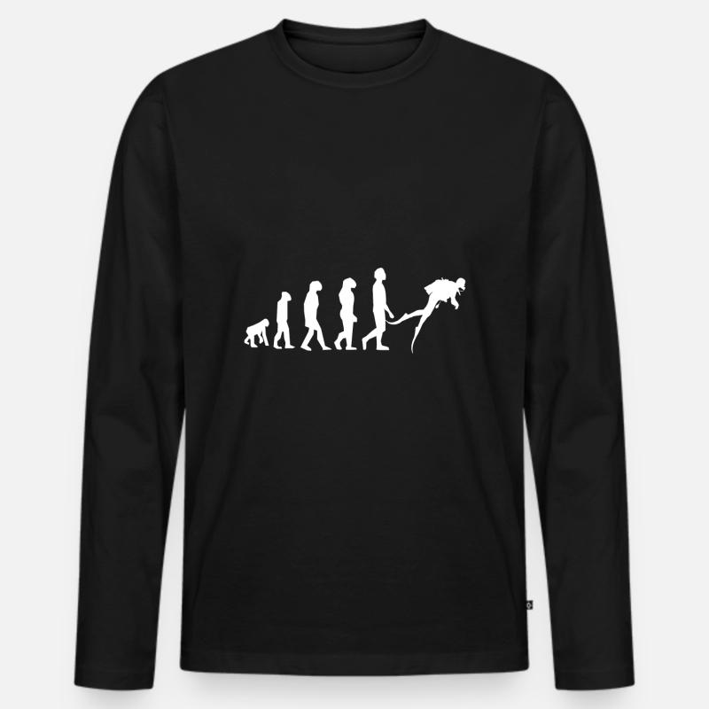 diving evolution - Men's Premium Organic Long Sleeve Shirt - black