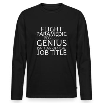 Flight Paramedic Genius Luftrettung - Männer Premium Bio Langarmshirt - Schwarz - Vorne - Nico (187cm)