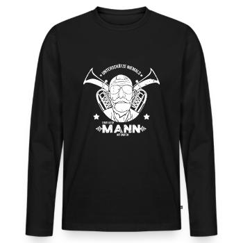 Bariton Musiker Blasmusiker Baritonist Geschenk - Männer Premium Bio Langarmshirt - Schwarz - Vorne - Nico (187cm)