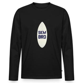 Logo de skimboard cadeau - T-shirt manches longues Premium bio Homme - noir - Devant - Nico (187cm)