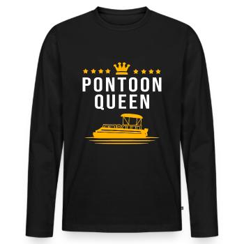 Pontonboot Boot Boote - Männer Premium Bio Langarmshirt - Schwarz - Vorne - Nico (187cm)